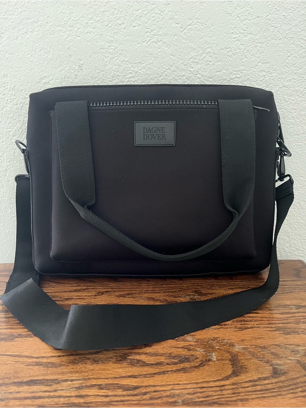 Dagne Dover Black Large Ryan Neoprene Laptop Tote